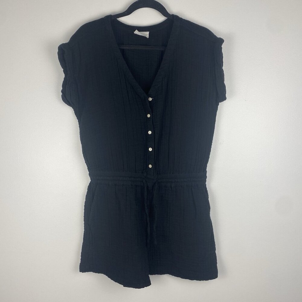 Lou & Grey Women's Lightweight Gauzy Romper Size M ? Black